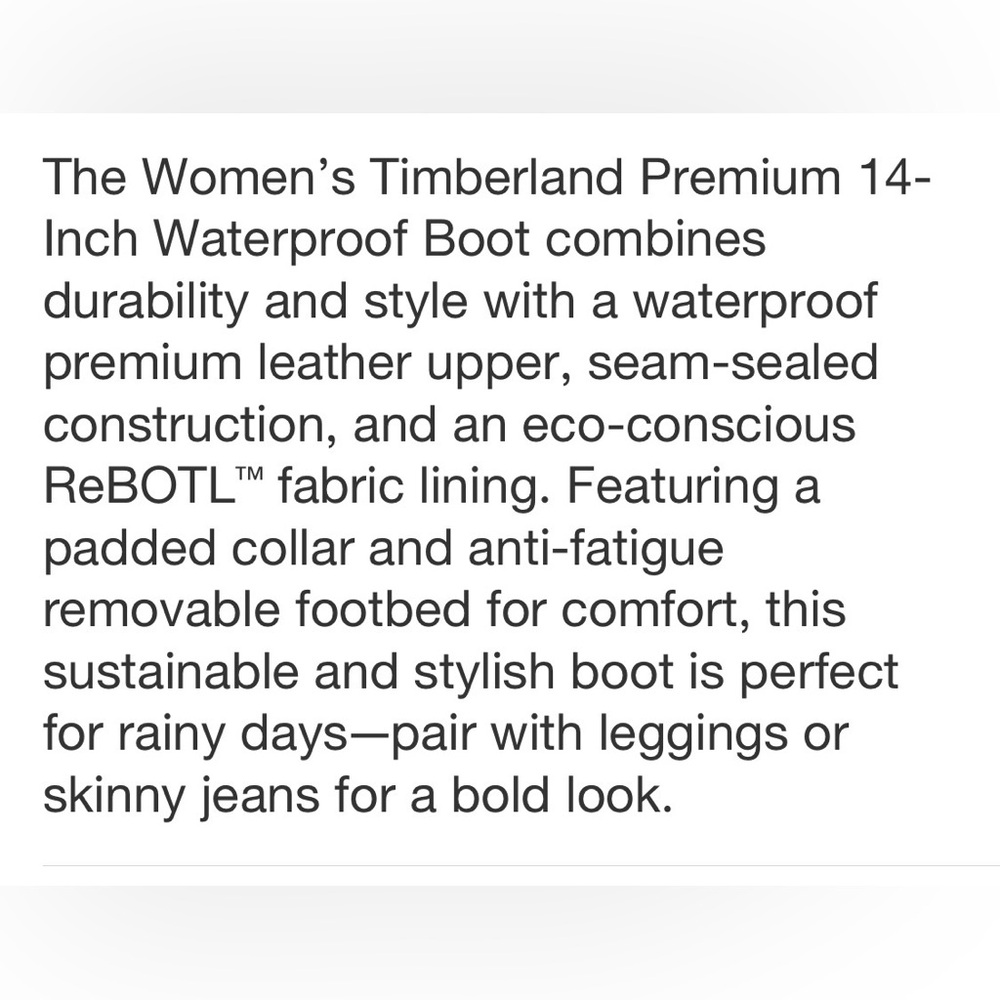 Women's Tall Knee High Timberland Waterproof Leather Waterproof Boots - Picture 4 of 4